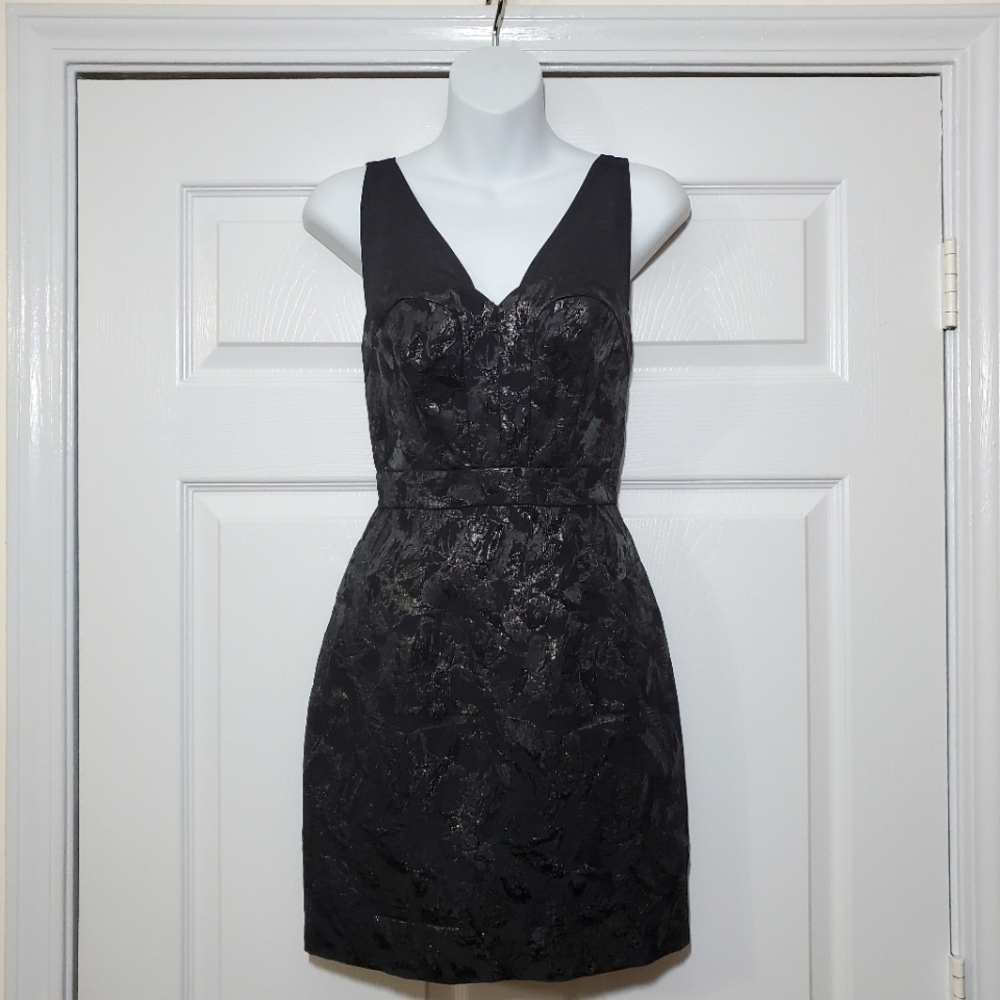 Guess black metallic cocktail dress